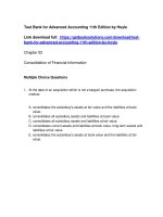 Test bank for advanced accounting 11th edition by hoyle 