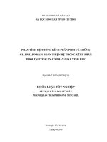   PHÂN TÍCH HỆ THỐNG KÊNH PHÂN PHỐI VÀ NHỮNG  GIẢI PHÁP NHẰM HOÀN THIỆN HỆ THỐNG KÊNH PHÂN  PHỒI TẠI CÔNG TY CỔ PHẦN GIẤY VĨNH HUÊ   