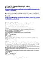 Test bank for economics 5th edition by hubbard 