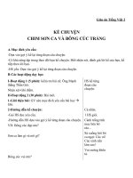 Giáo án Tiếng Việt 2 tuần 21 bài: Kể chuyện  Chim sơn ca và bông cúc trắng