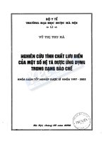 Nghiên cứu tính chất lưu biến của một số hệ tá dược ứng dụng trong dạng bào chế 