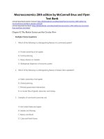 Macroeconomics 20th edition by mcconnell brue and flynn test bank 