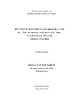   KẾ TOÁN VỐN BẰNG TIỀN VÀ CÁC KHOẢN TẠM ỨNG  TẠI CÔNG TY DỊCH VỤ XUẤT KHẨU LAO ĐỘNG  VÀ CHUYÊN GIA ( SULECO)  ( THÁNG 3 NĂM 2010)   