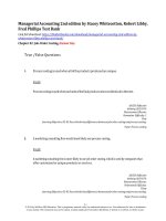 Managerial accounting 2nd edition by whitecotton libby phillips test bank 