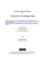 Introduction to audiology today the allyn and bacon communication sciences and disorders series 1st edition by hall solution manual 