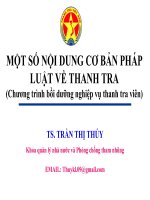 Nội dung cơ bản của pháp luật về thanh tra - Phần 1