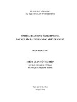     TÌM HIỂU HOẠT ĐỘNG MARKETING CỦA   BÁO MỰC TÍM TẠI CƠ QUAN BÁO KHĂN QUÀNG ĐỎ   