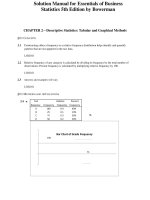 Solution manual for essentials of business statistics 5th edition by bowerman link full 