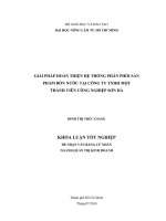     GIẢI PHÁP HOÀN THIỆN HỆ THỐNG PHÂN PHỐI SẢN  PHẨM BỒN NƯỚC TẠI CÔNG TY TNHH MỘT   THÀNH VIÊN CÔNG NGHIỆP SƠN HÀ     