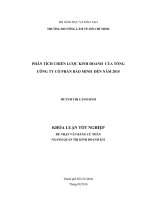 PHÂN TÍCH CHIẾN LƯỢC KINH DOANH  CỦA TỔNG   CÔNG TY CỔ PHẦN BẢO MINH  ĐẾN NĂM 2015 