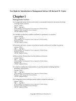 Download test bank for introduction to management science 12e bernard w  taylor