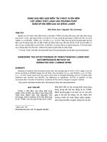 Đánh giá hiệu quả điều trị thoát vị đĩa đệm cột sống thắt lưng của phương pháp giảm áp đĩa đệm qua da bằng laser 