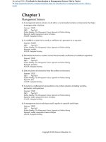 Test bank for introduction to management science 12th by taylor PDF 