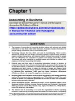 Solution manual for financial and managerial accounting 6th edition 