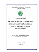   ĐIỀU TRA THÀNH PHẦN BỆNH HẠI CHÍNH TRÊN MỘT     SỐ LOÀI CÂY CON LÂM NGHIỆP TẠI VƯỜN ƯƠM  TRẠM THỰC NGHIỆM LÂM NGHIỆP TRẢNG BOM  ĐỒNG NAI VÀ BƯỚC ĐẦU THỬ NGHIỆM  BIỆN PHÁP PHÒNG TRỪ   