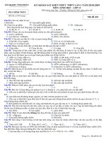 SỞ GD đt   TỈNH VĨNH PHÚC lần 1 