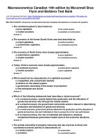 Macroeconomics canadian 14th edition by mcconnell brue flynn and barbiero test bank 