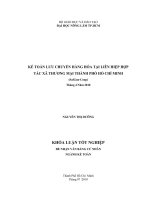       KẾ TOÁN LƯU CHUYỂN HÀNG HÓA TẠI LIÊN HIỆP HỢP  TÁC XÃ THƯƠNG MẠI THÀNH PHỐ HỒ CHÍ MINH  (SaiGonCoop)   Tháng 4 Năm 2010 