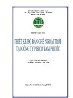 “Thiết kế bộ bàn ghế ngoài trời tại công ty PISICO Tam  Phước”