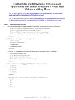 Test bank digital systems principles applications 11th edition tocci 