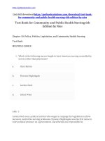 Test bank for community and public health nursing 6th edition by nies 