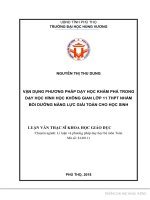 VẬN DỤNG PHƯƠNG PHÁP DẠY HỌC KHÁM PHÁ TRONG DẠY HỌC HÌNH HỌC KHÔNG GIAN LỚP 11 THPT NHẰM  BỒI DƯỠNG NĂNG LỰC GIẢI TOÁN CHO HỌC SINH