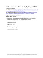 Download test bank essentials of understanding psychology 11th edition feldman 