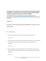Test bank for accounting for governmental and nonprofit entities 17th edition by reck lowensohn and wilson 