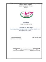 Tiểu luận Quản trị chiến lược Ứng dụng phân tích ma trận SWOT trong hoạch định chiến lược kinh doanh của Công ty cổ phần Dược phẩm Cửu Long_2