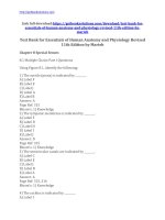 Test bank for essentials of human anatomy and physiology revised 11th edition by marieb 