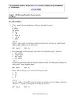 Test bank for respiratory care anatomy and physiology 3nd edition by will beachey 