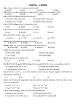 tuyển tập bài tập nhôm và crom hay (có đáp án chi tiết)