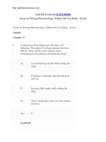 Test bank for focus on nursing pharmacology 6th edition by amy morrison karch 