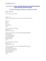 Test bank for organic chemistry 2nd edition by klein 