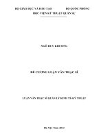 De cuong luan van cao hoc ngành quản lý kinh tế