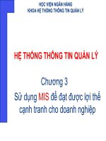 Sử dụng MIS để đạt được lợi thế cạnh tranh cho doanh nghiệp
