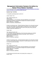 Management information systems 3rd edition by rainer prince watson test bank  