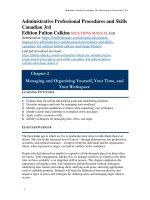 Download solution manual for administrative professional procedures and skills canadian 3rd edition fulton calkins and diane blaney 