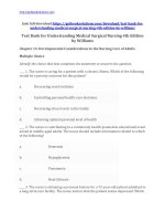 Test bank for understanding medical surgical nursing 4th edition by williams 