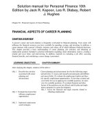 Solutions manual for personal finance 10th edition by kapoor dlabay and hughes download 