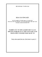 tiền ảo bitcoin và các khuyến nghị quản lý tiền ảo ở việt nam trong bối cảnh  