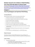 solution manual for an invitation to health building your future brief 8th edition by dianne hales 