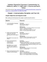 Solution manual for experience communication 1st edition by child 