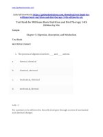 Test bank for williams basic nutrition and diet therapy 14th edition by nix 