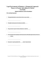 Legal environment of business a managerial approach theory to practice 2nd edition by melvin test bank 