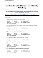 Download global business 3rd edition by mike peng test bank 