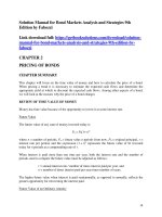 Solution manual for bond markets analysis and strategies 9th edition by fabozzi 