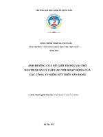 Ảnh hưởng của nữ giới trong vai trò người quản lý cấp cao tới hoạt động của các công ty niêm yết trên sàn HOSE 