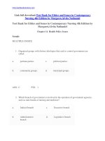 Test bank for ethics and issues in contemporary nursing 4th edition by margaretalvita nathaniel 