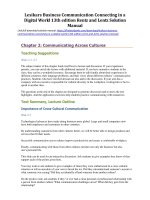 Lesikars business communication connecting in a digital world 13th edition rentz and lentz solution manual 